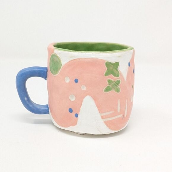 Handmade ceramic "Memphis mug" by Nicole Ginzburg | Quirky & Unique - Picture 2 of 6